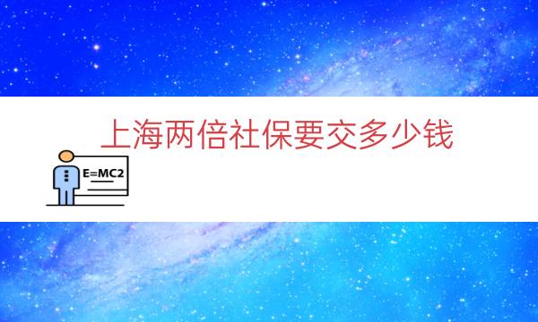 上海两倍社保要交多少钱（上海社保交多少钱一年）