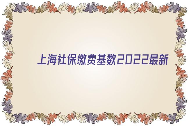 上海社保缴费基数2022最新