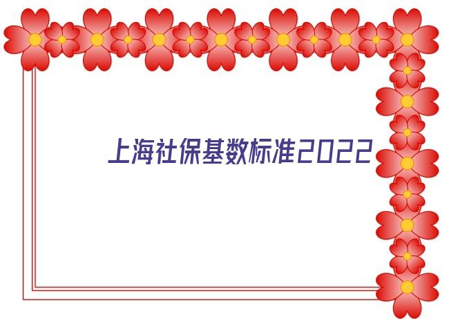 上海社保基数标准2022