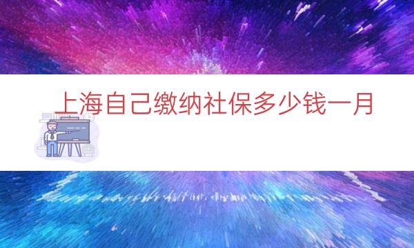 上海自己缴纳社保多少钱一月（上海自己交社保多少钱）