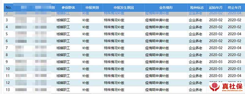 疫情期间补缴标记为：特殊情况补缴