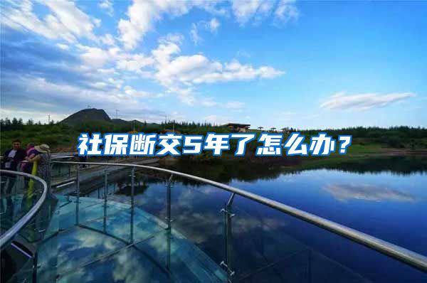 社保断交5年了怎么办？