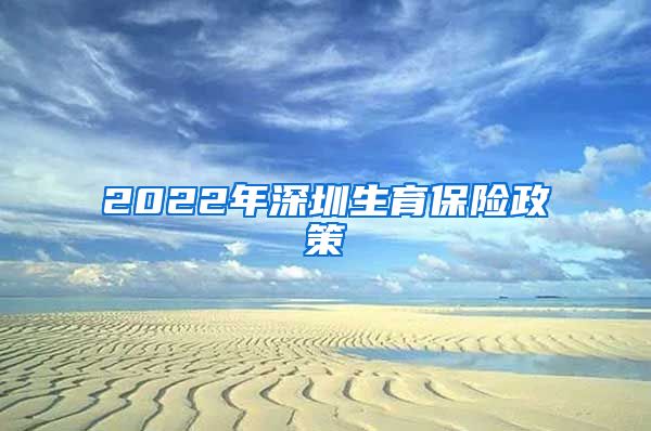 2022年深圳生育保险政策