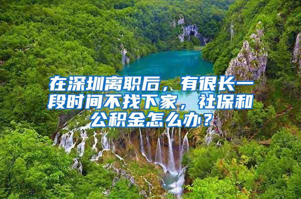 在深圳离职后，有很长一段时间不找下家，社保和公积金怎么办？