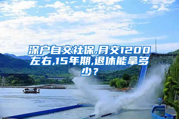 深户自交社保,月交1200左右,15年期,退休能拿多少？