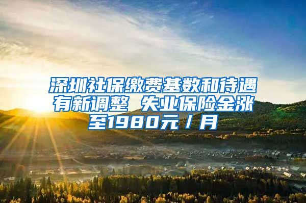 深圳社保缴费基数和待遇有新调整 失业保险金涨至1980元／月