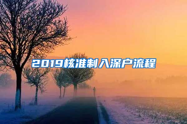 2019核准制入深户流程