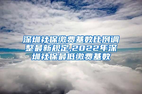 深圳社保缴费基数比例调整最新规定,2022年深圳社保最低缴费基数