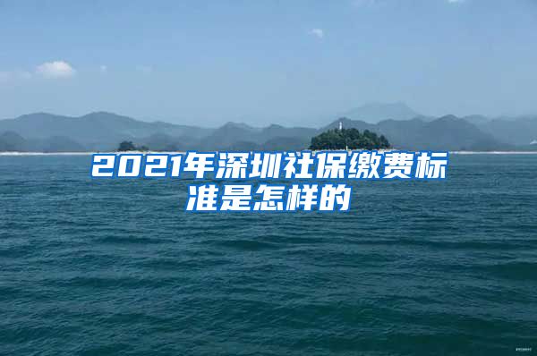 2021年深圳社保缴费标准是怎样的