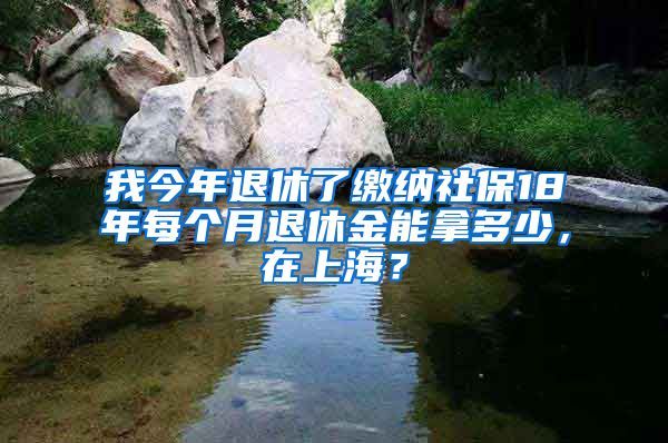 我今年退休了缴纳社保18年每个月退休金能拿多少，在上海？