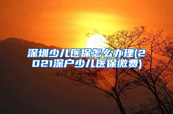 深圳少儿医保怎么办理(2021深户少儿医保缴费)