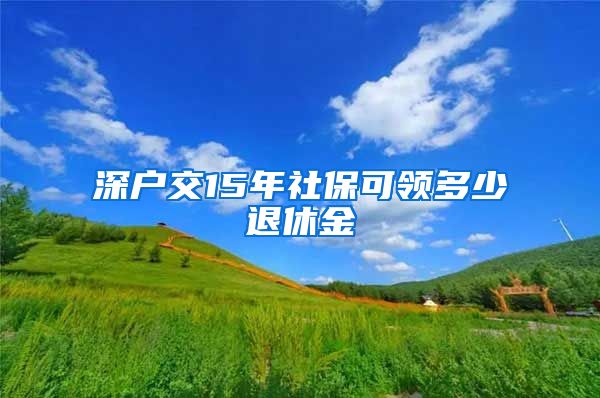 深户交15年社保可领多少退休金