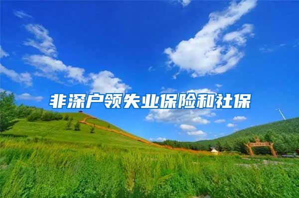 非深户领失业保险和社保