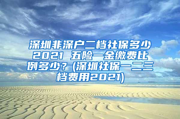 深圳非深户二档社保多少2021 五险一金缴费比例多少？(深圳社保一二三档费用2021)