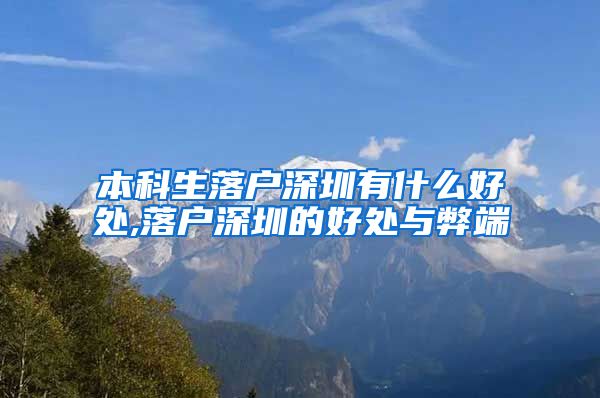 本科生落户深圳有什么好处,落户深圳的好处与弊端