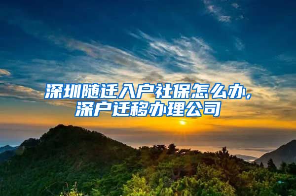 深圳随迁入户社保怎么办,深户迁移办理公司