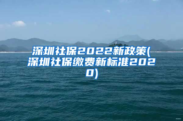 深圳社保2022新政策(深圳社保缴费新标准2020)