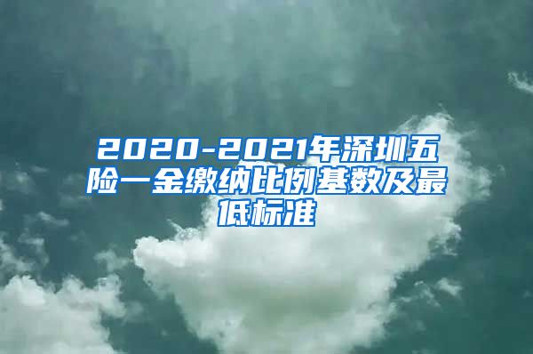 2020-2021年深圳五险一金缴纳比例基数及最低标准