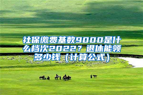 社保缴费基数9000是什么档次2022？退休能领多少钱（计算公式）