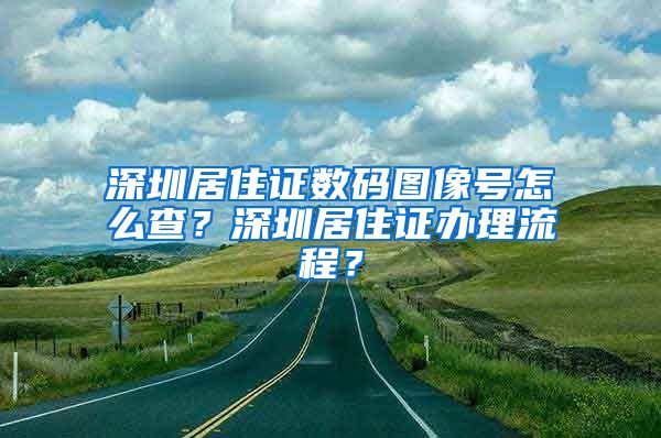 深圳居住证数码图像号怎么查？深圳居住证办理流程？