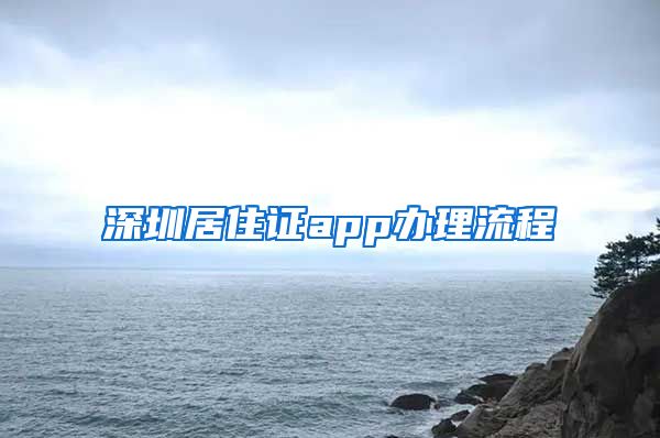 深圳居住证app办理流程