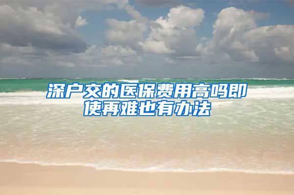 深户交的医保费用高吗即使再难也有办法