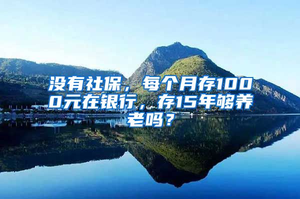 没有社保，每个月存1000元在银行，存15年够养老吗？