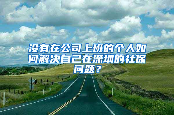 没有在公司上班的个人如何解决自己在深圳的社保问题？