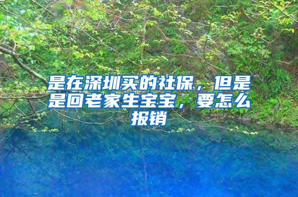 是在深圳买的社保，但是是回老家生宝宝，要怎么报销