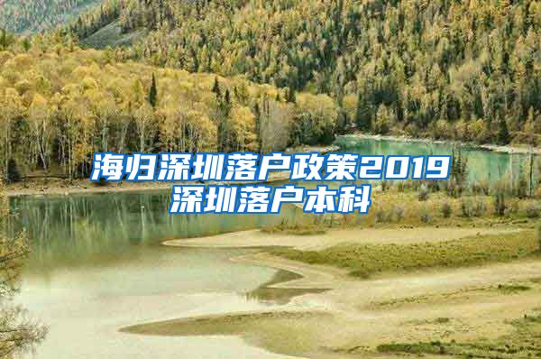 海归深圳落户政策2019深圳落户本科