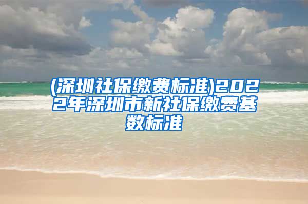 (深圳社保缴费标准)2022年深圳市新社保缴费基数标准