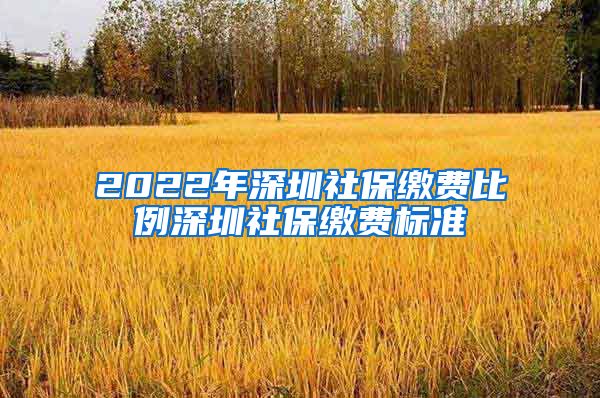 2022年深圳社保缴费比例深圳社保缴费标准