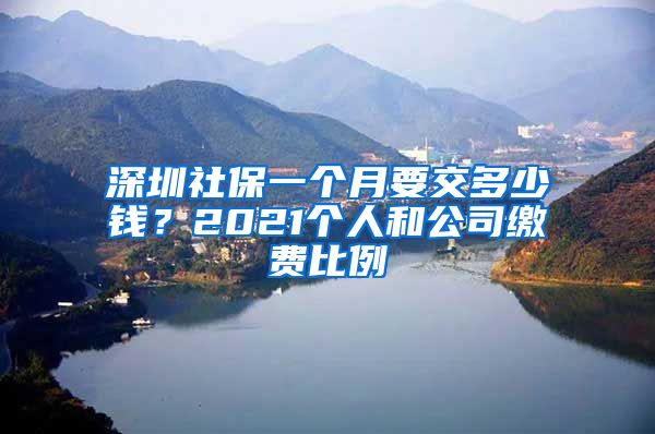 深圳社保一个月要交多少钱？2021个人和公司缴费比例