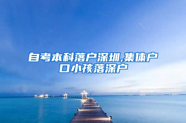 自考本科落户深圳,集体户口小孩落深户