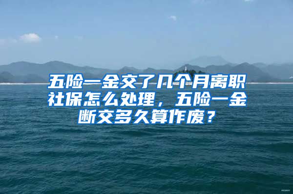 五险一金交了几个月离职社保怎么处理，五险一金断交多久算作废？