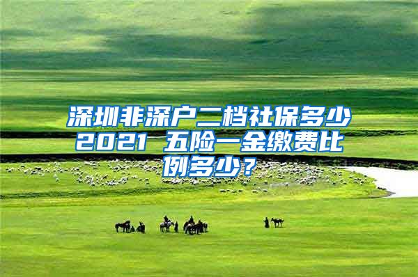 深圳非深户二档社保多少2021 五险一金缴费比例多少？