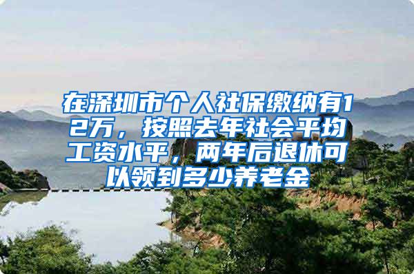 在深圳市个人社保缴纳有12万，按照去年社会平均工资水平，两年后退休可以领到多少养老金