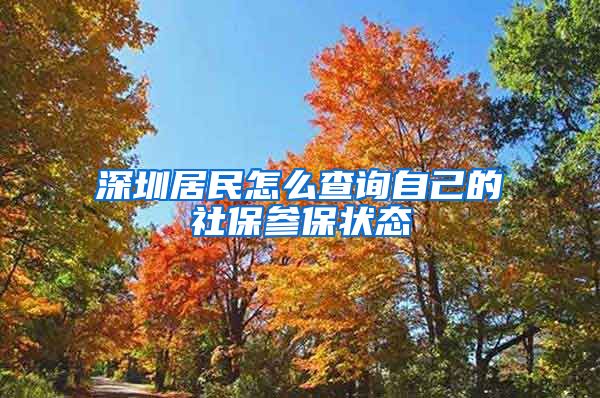 深圳居民怎么查询自己的社保参保状态