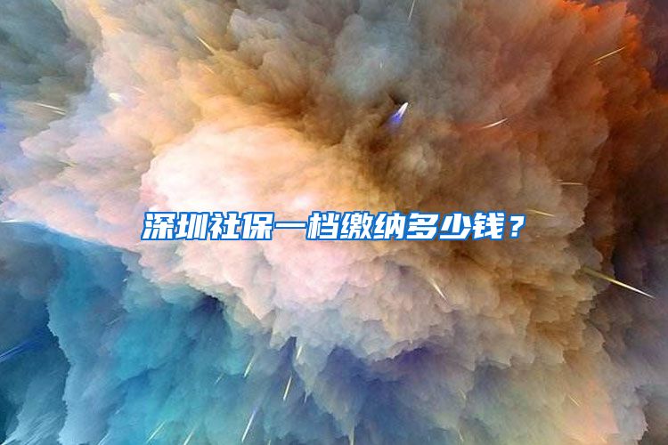 深圳社保一档缴纳多少钱？