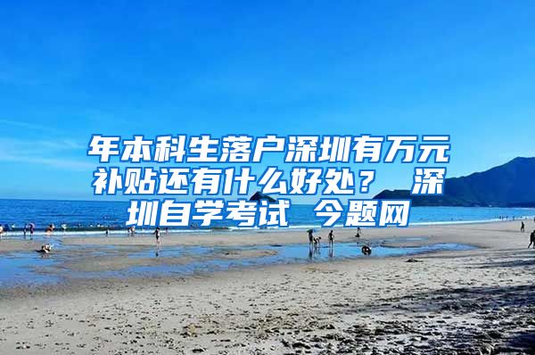 年本科生落户深圳有万元补贴还有什么好处？ 深圳自学考试 今题网