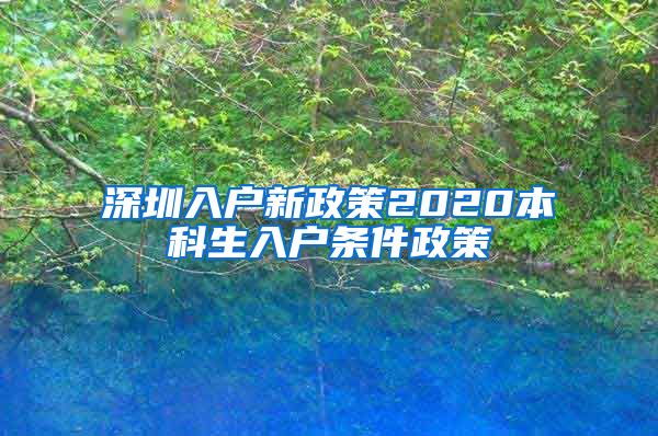 深圳入户新政策2020本科生入户条件政策