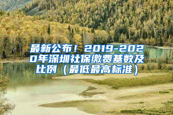 最新公布！2019-2020年深圳社保缴费基数及比例（最低最高标准）