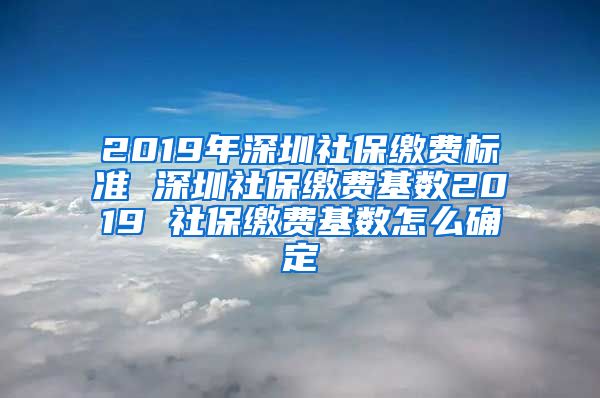 2019年深圳社保缴费标准 深圳社保缴费基数2019 社保缴费基数怎么确定