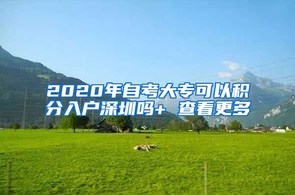 2020年自考大专可以积分入户深圳吗+ 查看更多