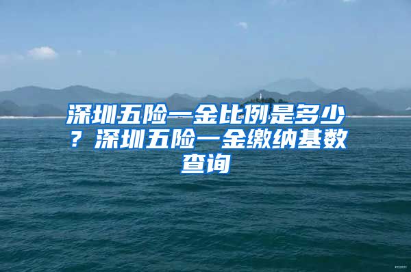 深圳五险一金比例是多少？深圳五险一金缴纳基数查询