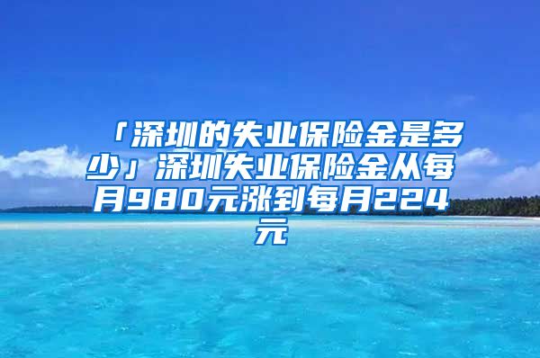 「深圳的失业保险金是多少」深圳失业保险金从每月980元涨到每月224元