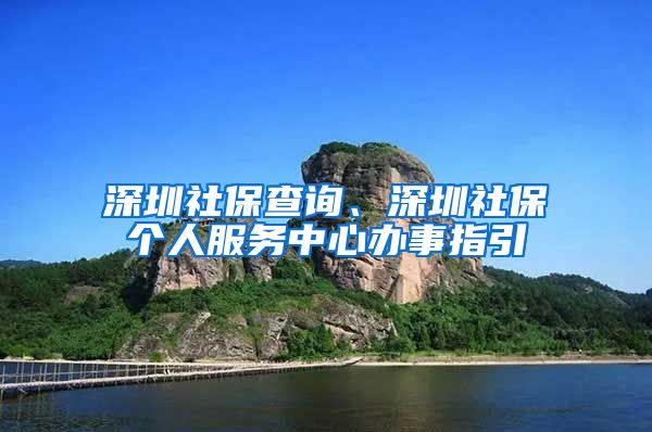 深圳社保查询、深圳社保个人服务中心办事指引