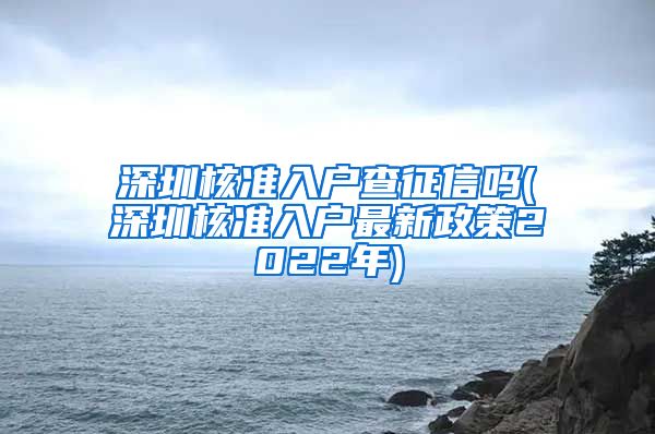 深圳核准入户查征信吗(深圳核准入户最新政策2022年)