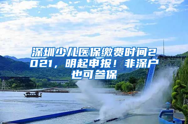 深圳少儿医保缴费时间2021，明起申报！非深户也可参保