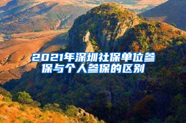 2021年深圳社保单位参保与个人参保的区别